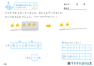 「【のこりはいくつ２】しきを つくろう」まとめPDF