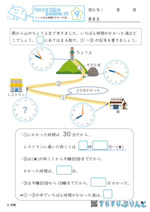 【09】いちばん時間がかかった道【時こくと時間のもとめ方１９】