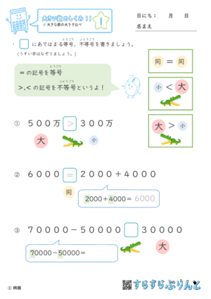 【01】大きな数の大きさ比べ【大きい数のしくみ１１】