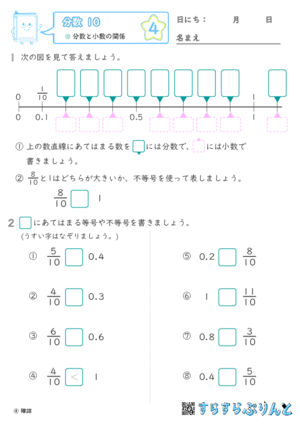 【04】分数と小数の関係【分数１０】