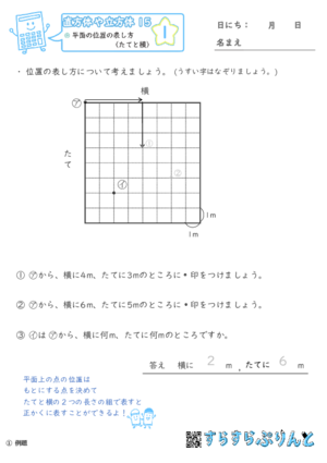 まとめPDF「【直方体や立方体１５】平面の位置の表し方（たてと横）」