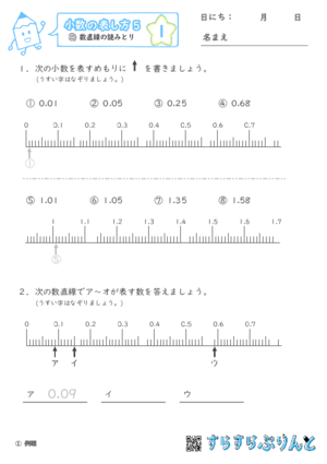 【01】数直線の読みとり【小数の表し方５】