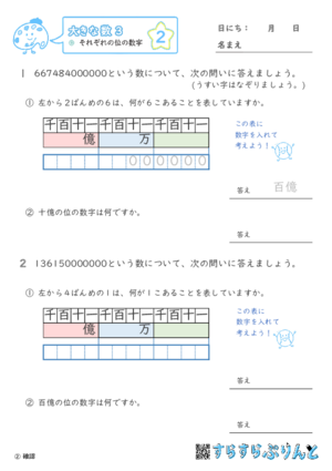 【02】それぞれの位の数字【大きな数３】