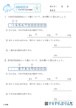 【09】それぞれの位の数字【大きな数３】