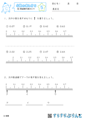 【05】数直線の読みとり【小数の表し方５】