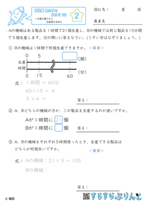 【02】仕事の速さから仕事量を求める【単位量あたりの大きさ２２】