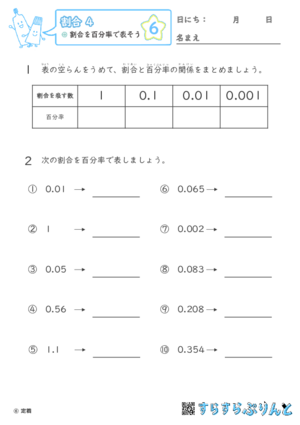 【06】割合を百分率で表そう【割合４】