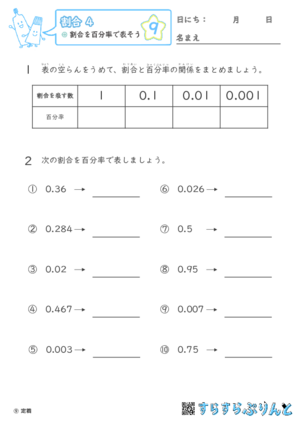 【09】割合を百分率で表そう【割合４】