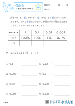 【04】割合を歩合で表そう【割合６】