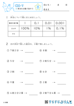 【08】歩合を小数で表そう【割合７】