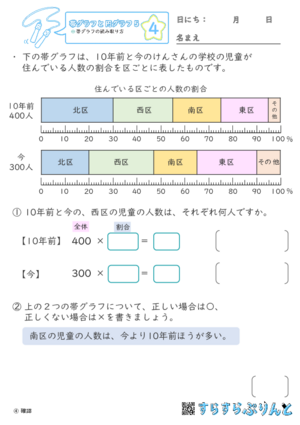 【04】帯グラフの読み取り方【帯グラフと円グラフ５】