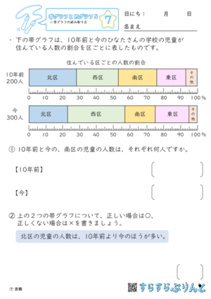 【07】帯グラフの読み取り方【帯グラフと円グラフ５】