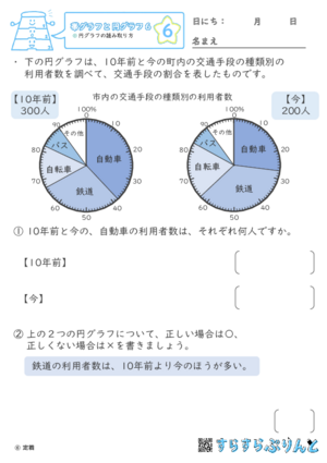 【06】円グラフの読み取り方【帯グラフと円グラフ６】