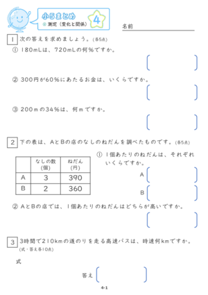 【04】小５測定(変化と関係)【すらぷりまとめ】