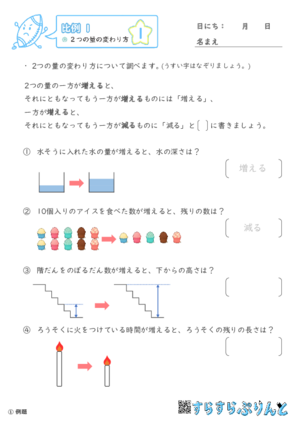 【01】２つの量の変わり方【比例１】