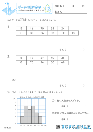 【12】データの中央値（メジアン）【データの調べ方８】